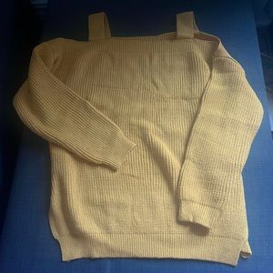 Yellow Off Shoulder Sweater